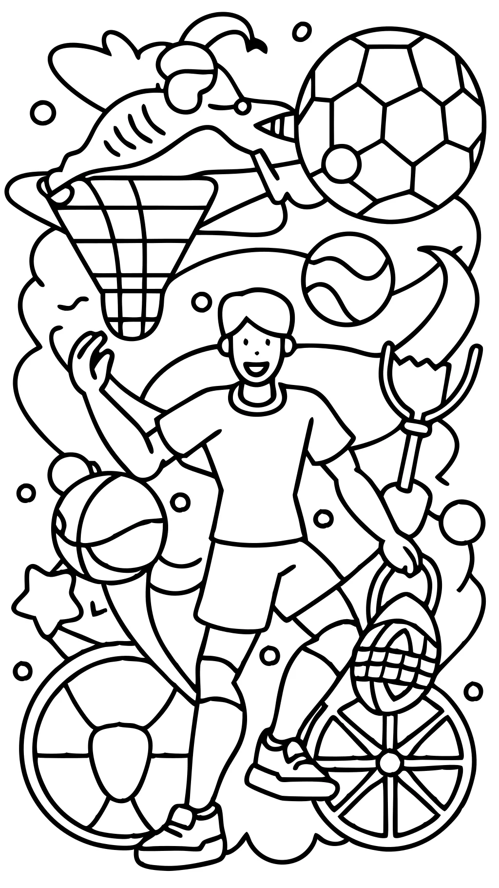 adult sports coloring pages